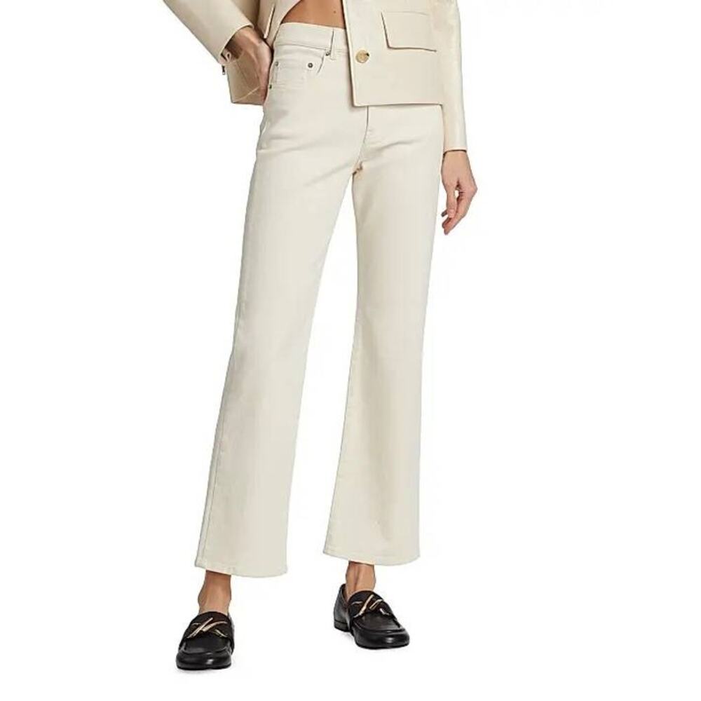 Proenza Schouler Jasper Cropped Leg Jeans in Ecru 25